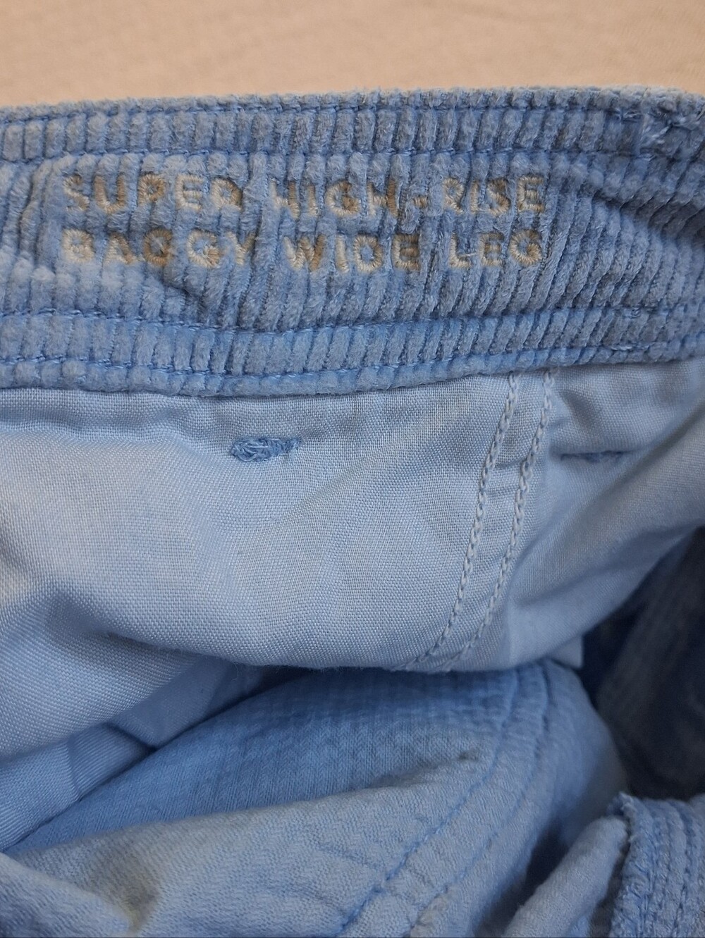 aeo ♡ super high rise baggy wide leg stretch corduroy cargo 4981 gorpcore - Picture 9 of 12